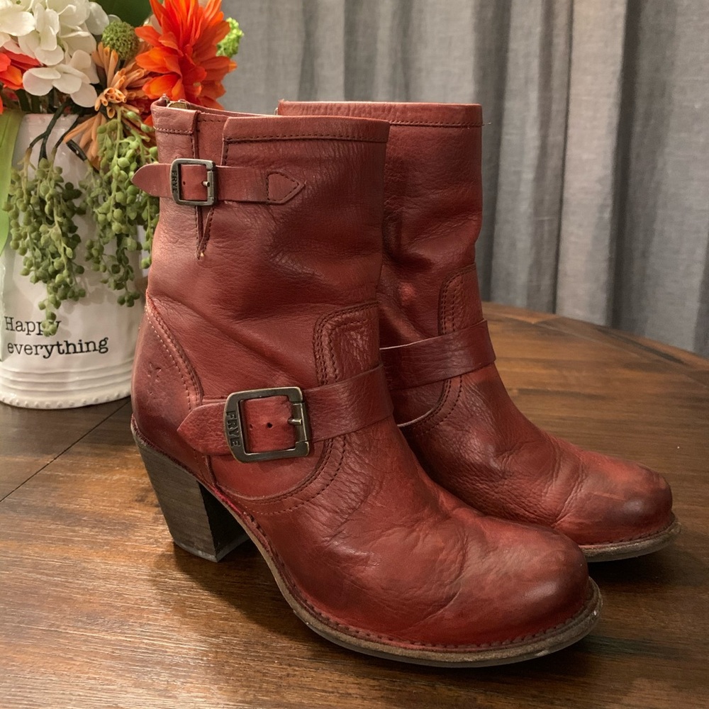 Frye Karla Engineer Short Booties
